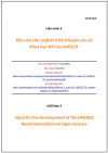 ‘Liên minh S: Đầu vào cho sự phát triển Khuyến cáo về Khoa học Mở của UNESCO’ - bản dịch sang tiếng Việt
