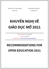 ‘Khuyến nghị về Giáo dục Mở 2021’ của chính phủ Phần Lan - bản dịch sang tiếng Việt