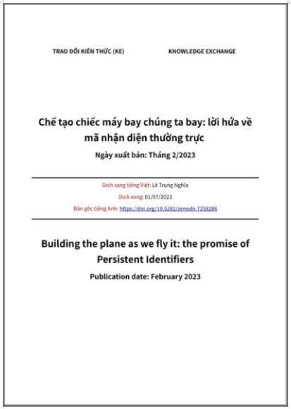 ‘Chế tạo chiếc máy bay chúng ta bay: lời hứa về mã nhận diện thường trực’ - bản dịch sang tiếng Việt