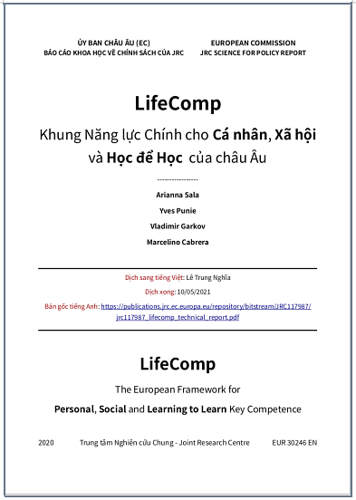 ‘LifeComp: Khung năng lực chính cho các Cá nhân, Xã hội và Học để Học của châu Âu’ - bản dịch sang tiếng Việt