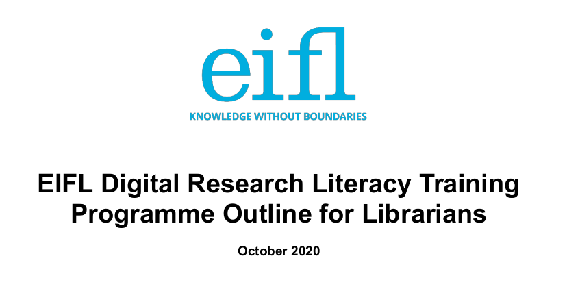 Đề cương Chương trình Đào tạo Sáng Nghiên cứu Số cho Thủ thư của EIFL