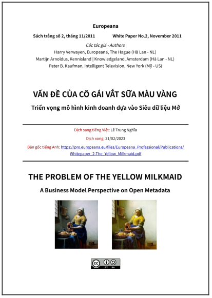 ‘Vấn đề của Cô gái vắt sữa Màu vàng - Triển vọng mô hình kinh doanh dựa vào Siêu dữ liệu Mở’ - bản dịch sang tiếng Việt